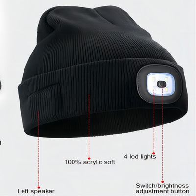 Bluetoothの軽いBluetoothの帽子夜自転車に乗ることを用いる無線ヘッドホーンの帽子