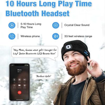 LEDの明るさのヘッドライトが付いている完全なHD 1296P Bluetoothのビデオ帽体のカメラ
