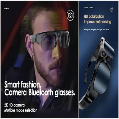 開いた耳音楽のビデオ サングラスが接続する人の女性Bluetoothはタブレットに電話をかける