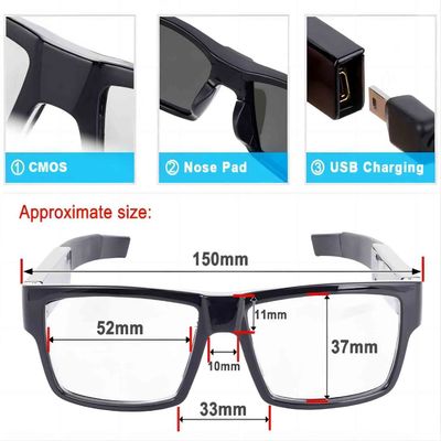 タッチ・コントロール保証によって隠されるカメラSunglasses1080Pの作り付け32Gメモリ・カード