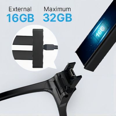 WiFiのAPPソフトウェア ビデオ録画が付いている小型スマートなカメラのサングラス