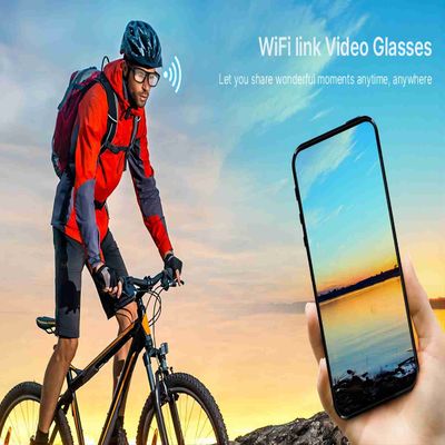 屋外スポーツを移住するための完全な1080P身につけられるスマートなガラスのWiFiのビデオ ガラス