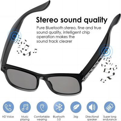 人の女性UV400の保護のためのG6 Bluetoothのビデオ サングラス