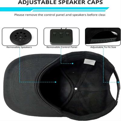 カヤックを漕いでいる乗馬のためのbluetooth 5.1の調節可能な歌の無線スピーカーSnowboatingが付いているBluetoothのスピーカーの帽子