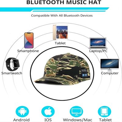 野球のスポーツ、アイス スケート等の屋外スポーツのためのハイファイ音と調節可能な無線bluetoothのスピーカーの帽子、Washable+