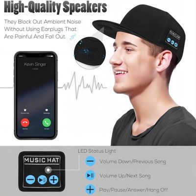 移動式bluetoothの可聴周波スポーツの帽子のスピーカー野球、自転車に乗っているスケートのために取り外し可能な手の洗浄そして調節可能