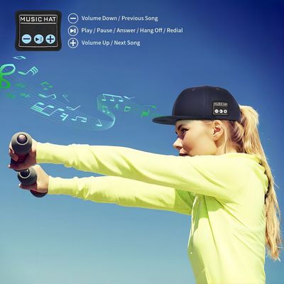 Bluetoothの電話に自由な野外活動のための24hours音楽時間の可聴周波スポーツの帽子の作り付け1000mah電池