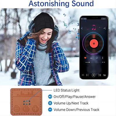 bluetoothのスピーカーの冬の屋外スポーツスキー、探求のための調節可能なbluetoothの帽子が付いているViviewの帽子音楽帽子