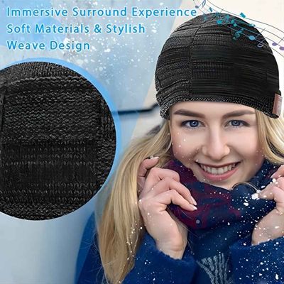 Bluetoothの帽子の帽子の音楽の無線BluetoothのスピーカーのBlack Hat会議家族のための詰め物のギフトの貯蔵として楽しむため