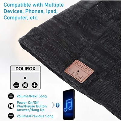 Bluetoothの帽子の帽子の音楽の無線BluetoothのスピーカーのBlack Hat会議家族のための詰め物のギフトの貯蔵として楽しむため