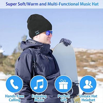 スケートで滑ること手の自由な電話をする乗馬のBluetoothの帽子の帽子音楽をハイキングする