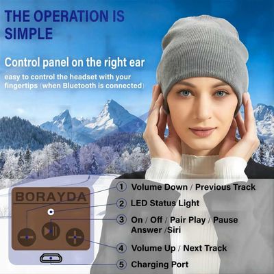 Bluetoothの循環のための無線帽子の帽子のニット音楽帽子は、ハイキングするフィギュア スケートを