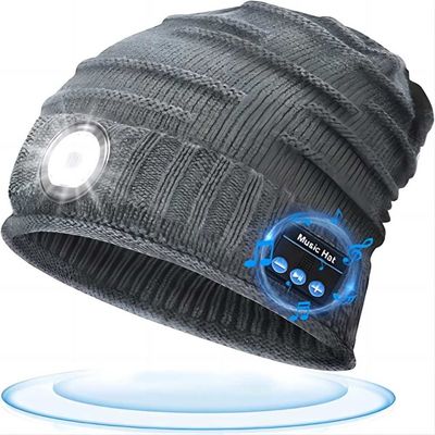 LEDの懐中電燈音楽帽子動揺のための男女兼用USB再充電可能な4つのLEDのヘッドライトの帽子