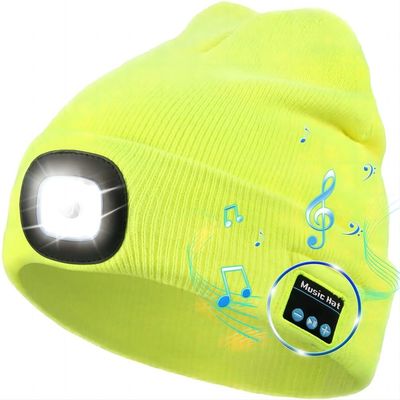 クリスマス、誕生日、人のためのLEDのヘッドライト音楽帽子のBluetoothのヘッドホーンの帽子