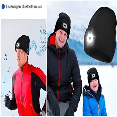 軽い無線ヘッドホーン音楽帽子が付いている懐中電燈のBluetoothの男女兼用の帽子