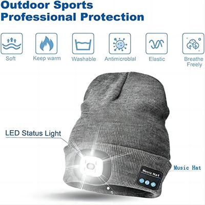 夜釣のための前部ライトが付いている取り外し可能なBluetooth LEDの帽子の帽子