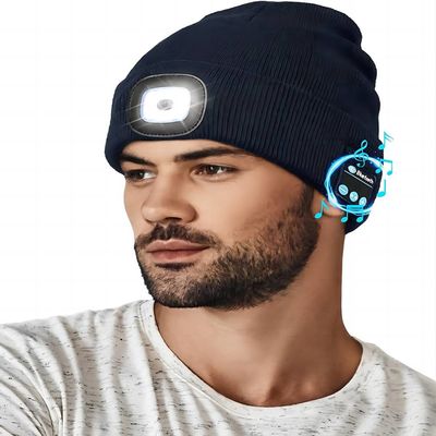 3調節可能なLEDのライトが付いている無線Bluetoothのヘッドホーンの帽子を働かせる冬夜