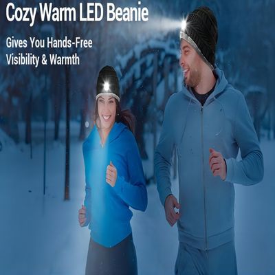 3調節可能なLEDのライトが付いている無線Bluetoothのヘッドホーンの帽子を働かせる冬夜