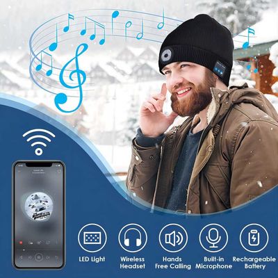 Bluetoothの軽いBluetoothの帽子夜自転車に乗ることを用いる無線ヘッドホーンの帽子