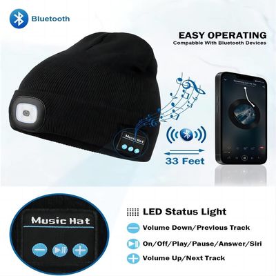 Bluetoothの軽いBluetoothの帽子夜自転車に乗ることを用いる無線ヘッドホーンの帽子