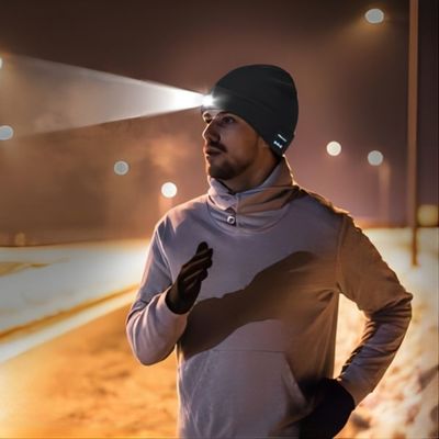 Headflashlightの夜間視界のループ録音が付いている記録のビデオBluetoothのヘッドホーンの帽子