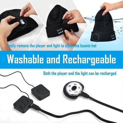 Headflashlightの夜間視界のループ録音が付いている記録のビデオBluetoothのヘッドホーンの帽子