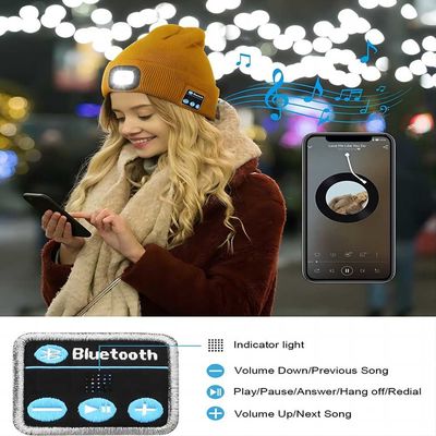 Bluetooth Bodayの夜間視界4 - 6の電池の寿命時間のと身につけられるすり切れたカメラの帽子