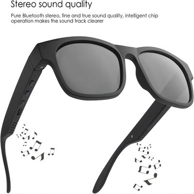 開いた耳のヘッドホーンの黒いBluetoothのサングラスの音量調節反紫外線レンズ